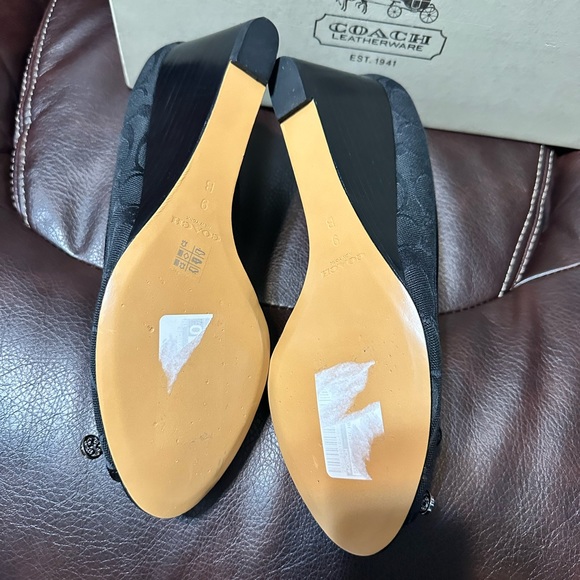 Coach peep toe wedges - Picture 3 of 6